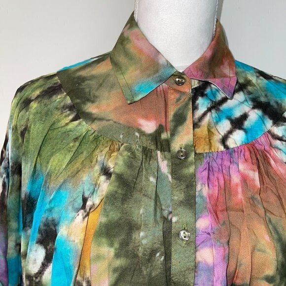 Tolani Collection Womens Tie Dye Print Top Multicolor Relaxed Fit Modal Size XXS - Picture 8 of 15